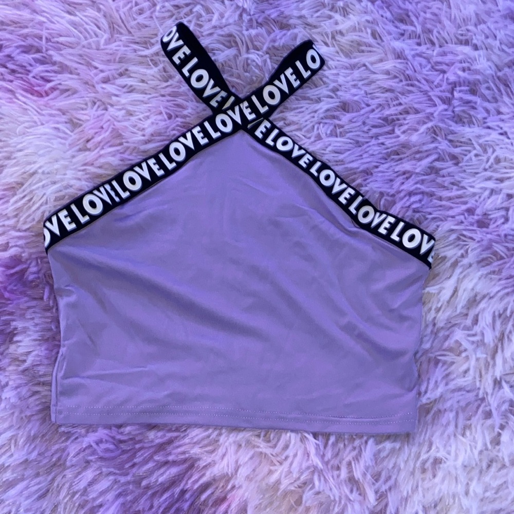 ‘LOVE’ Letter Taped, Criss Cross Top